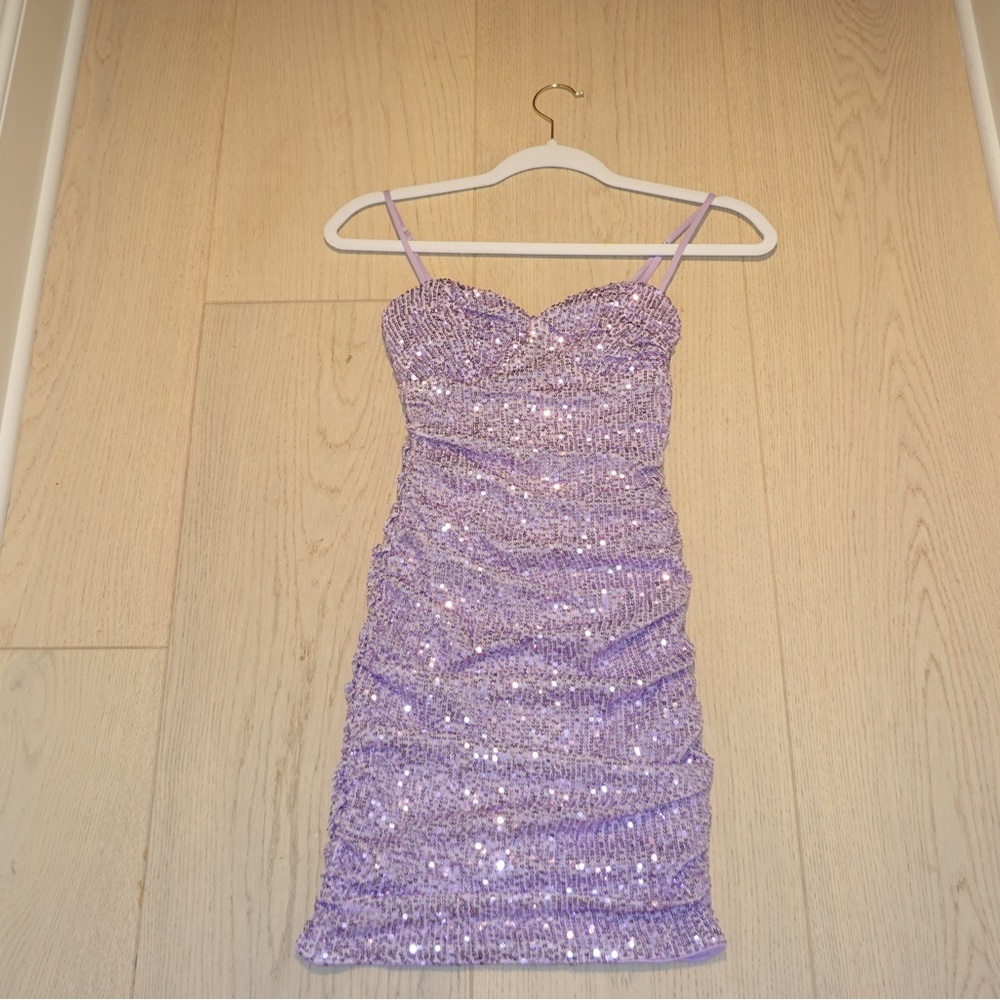 Purple sequin, hello Molly mini dress size xs